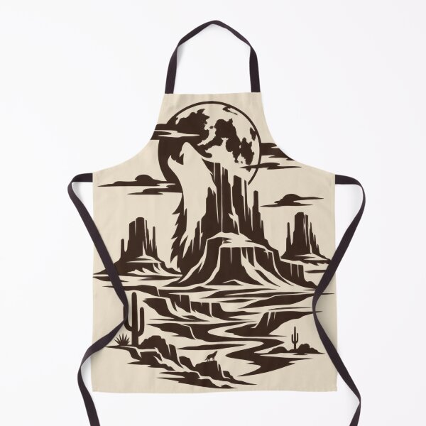 Item preview, American Desert Wolf - Western Wilderness Landscape designed and sold by JonelCrafts.