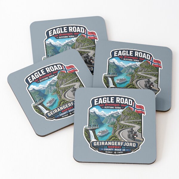 Item preview, Eagle Road Norway Geiranger Scenic Mountain Pass Motorcycle Sticker TShirt 06 designed and sold by OuterShellUK.