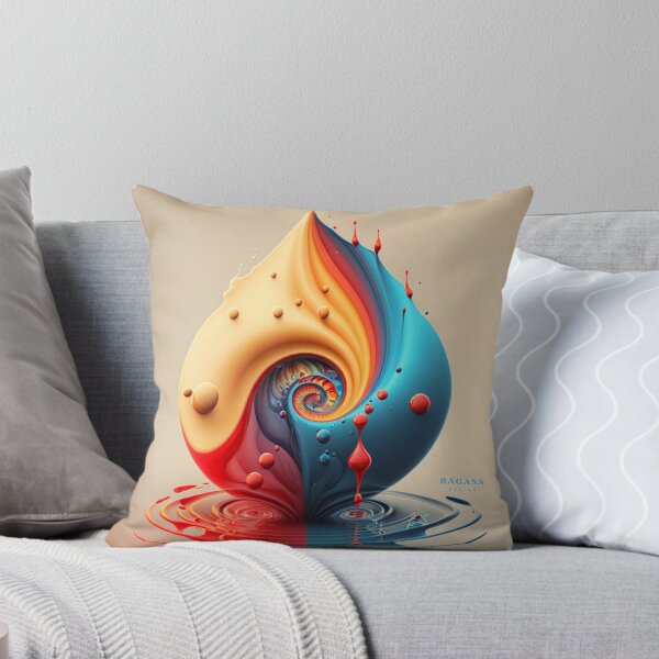 Item preview, Red and Blue Teardrop with Ripples designed and sold by RAGANADesign.