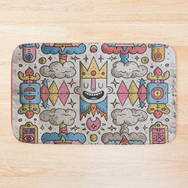 Item preview, Vibrant Whimsical Doodle Creature Folk Art designed and sold by Romgora.