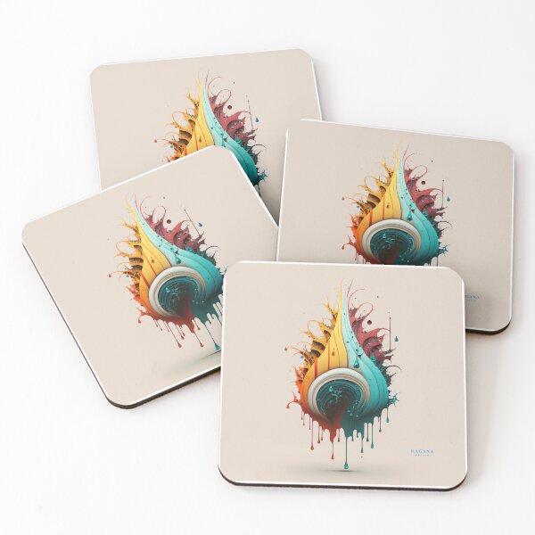 Item preview, Teal Splash with Dark Spiral designed and sold by RAGANADesign.