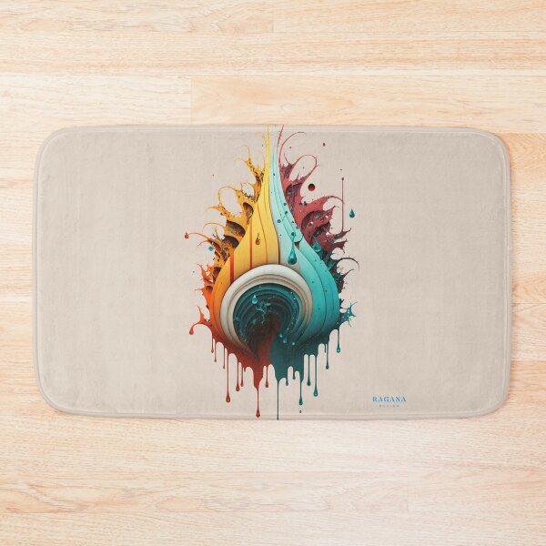 Item preview, Teal Splash with Dark Spiral designed and sold by RAGANADesign.