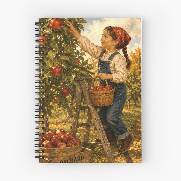 Item preview, Autumn Harvest Apple Picking Orchard Graphic designed and sold by PuzzlingRooster.