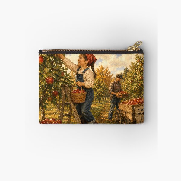 Item preview, Autumn Harvest Apple Picking Orchard Graphic designed and sold by PuzzlingRooster.