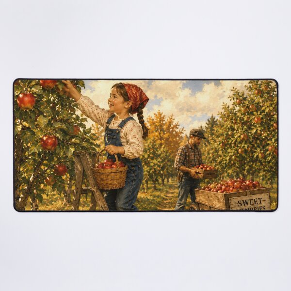 Item preview, Autumn Harvest Apple Picking Orchard Graphic designed and sold by PuzzlingRooster.