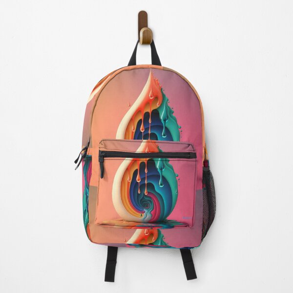 Item preview, Rainbow Teardrop on Coral Gradient designed and sold by RAGANADesign.