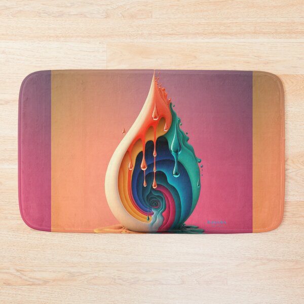 Item preview, Rainbow Teardrop on Coral Gradient designed and sold by RAGANADesign.