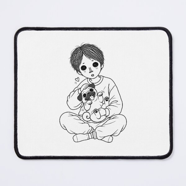 Item preview, Cute Boy and Pug Love Illustration designed and sold by Teem97.