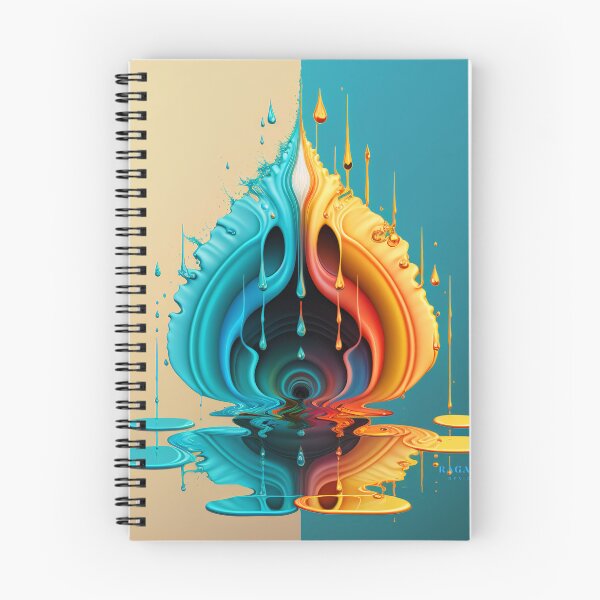 Item preview, Split Blue and Gold Drip designed and sold by RAGANADesign.