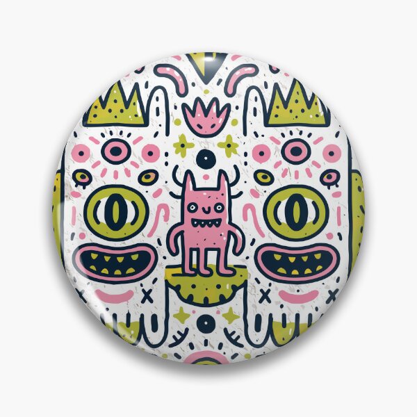 Item preview, Whimsical Psychedelic Doodle Creatures Folk Art designed and sold by Romgora.