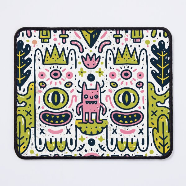 Item preview, Whimsical Psychedelic Doodle Creatures Folk Art designed and sold by Romgora.