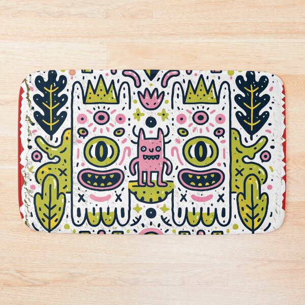 Item preview, Whimsical Psychedelic Doodle Creatures Folk Art designed and sold by Romgora.