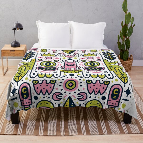 Item preview, Whimsical Psychedelic Doodle Creatures Folk Art designed and sold by Romgora.