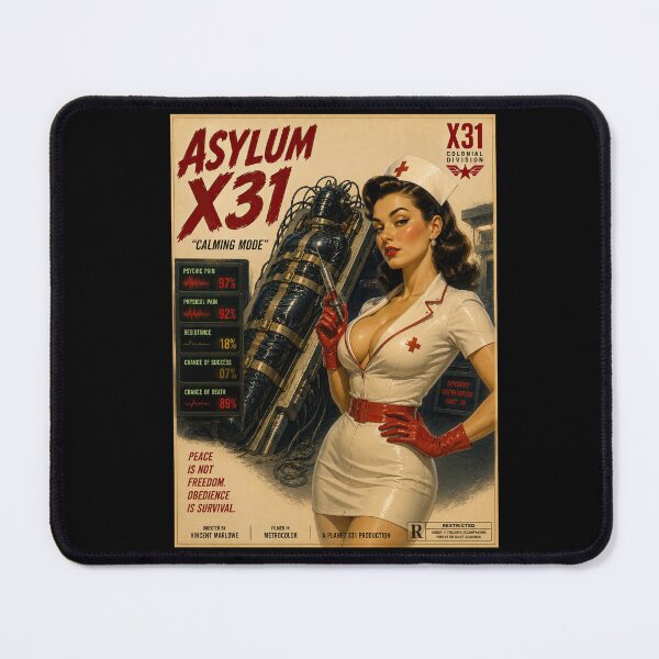 Item preview, Asylum X31 Vintage Sci-Fi Nurse Movie Poster designed and sold by obstinator.