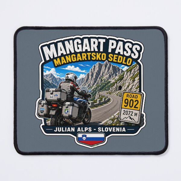 Item preview, Mangart Pass Julian Alps Slovenia Motorcycle Sticker TShirt 04 designed and sold by OuterShellUK.