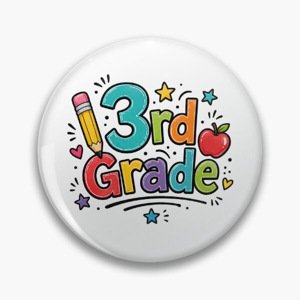 Item preview, 3rd Grade – Colorful Bubble Letter Doodle Design designed and sold by Burnt Cloth Tees.