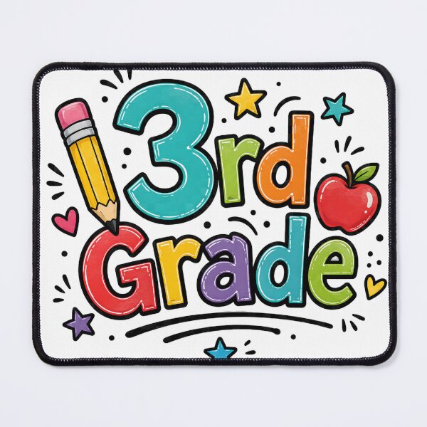 Item preview, 3rd Grade – Colorful Bubble Letter Doodle Design designed and sold by Burnt Cloth Tees.