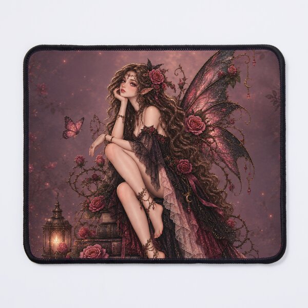 Item preview, Dark Fairy Among the Roses & Books designed and sold by LunasWhisperStudio.