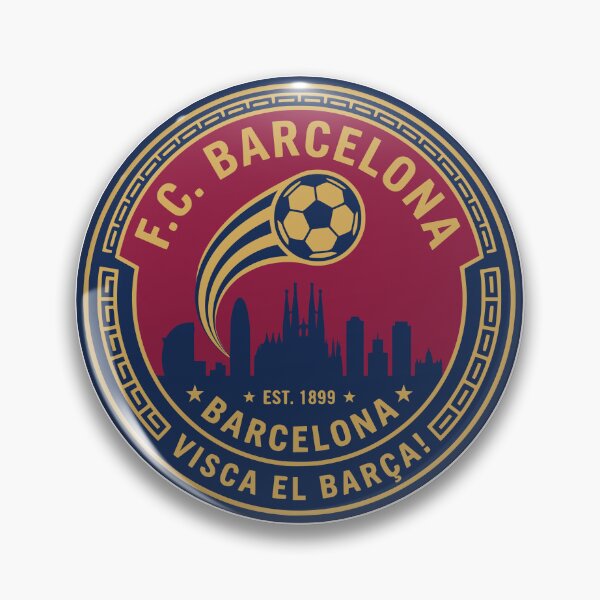 Item preview, Vintage Barcelona Soccer Skyline Team Crest designed and sold by Imaginationbeyond.