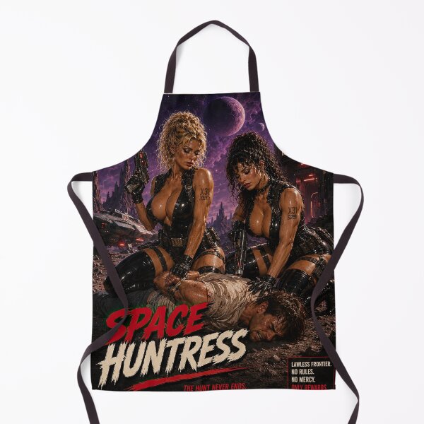 Item preview, Space Huntress Dark Edition Retro Sci-Fi Movie Poster designed and sold by obstinator.