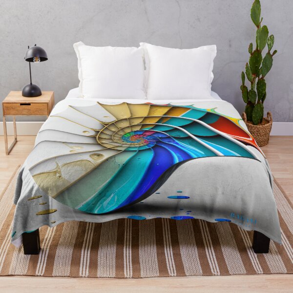 Item preview, White Spiral Shell with Blue Interior designed and sold by RAGANADesign.
