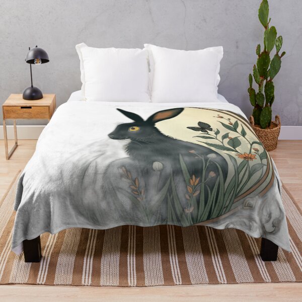 Item preview, Enchanted Black Rabbit Botanical Fantasy designed and sold by profustock.