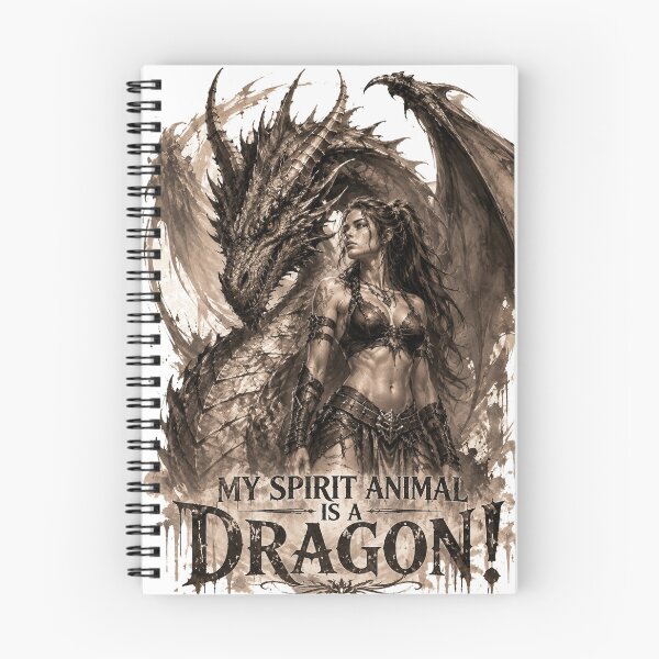 Item preview, My Spirit Animal Is a Dragon – Fantasy Warrior & Dragon Art designed and sold by The KarmIQsphere Collective.