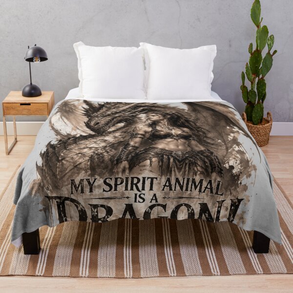Item preview, My Spirit Animal Is a Dragon – Fantasy Warrior & Dragon Art designed and sold by The KarmIQsphere Collective.