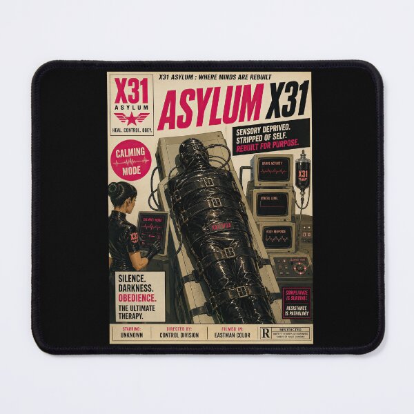 Item preview, Asylum X31 Calming Mode Retro Sci-Fi Poster designed and sold by obstinator.