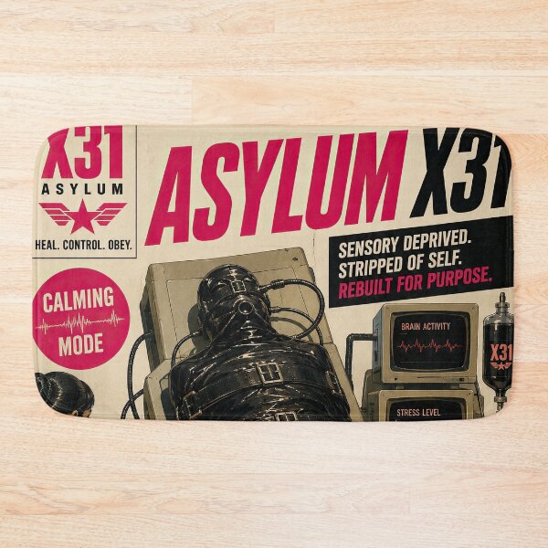 Item preview, Asylum X31 Calming Mode Retro Sci-Fi Poster designed and sold by obstinator.