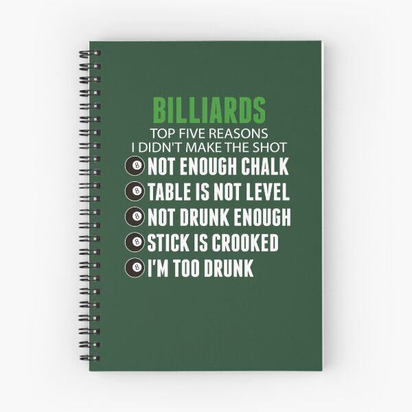 Item preview, Billiards Top Five Reasons I Didn'T Make The Shot - Funny Pool Billiards Players Gift 619 designed and sold by joycehwang.