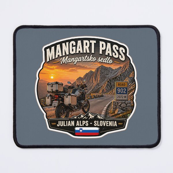 Item preview, Mangart Pass Julian Alps Slovenia Motorcycle Sticker TShirt 05 designed and sold by OuterShellUK.