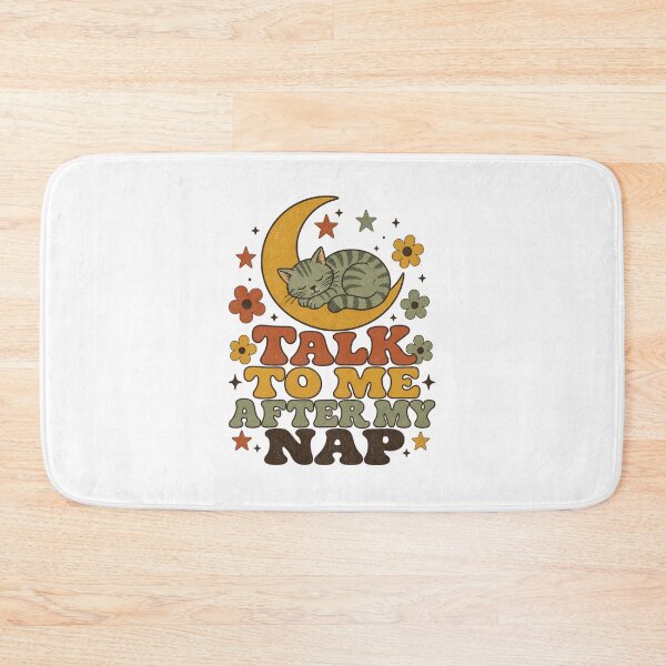 Item preview, Talk To Me After My Nap Retro Cat Saying designed and sold by BoosterShop.