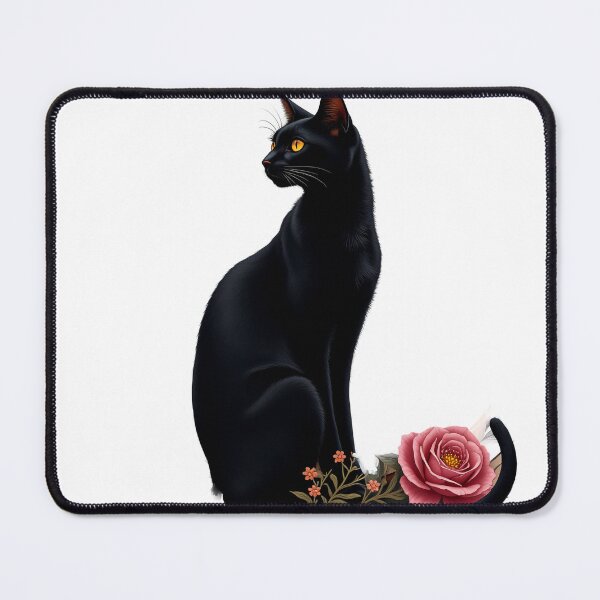 Item preview, Gothic Black Cat with Red Rose designed and sold by profustock.