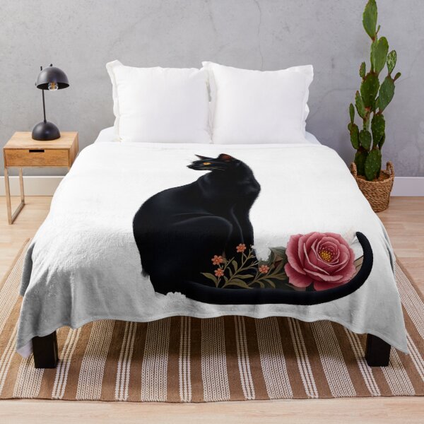 Item preview, Gothic Black Cat with Red Rose designed and sold by profustock.