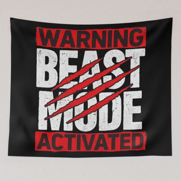 Item preview, WARNING BEAST MODE ACTIVATED designed and sold by 123ks.