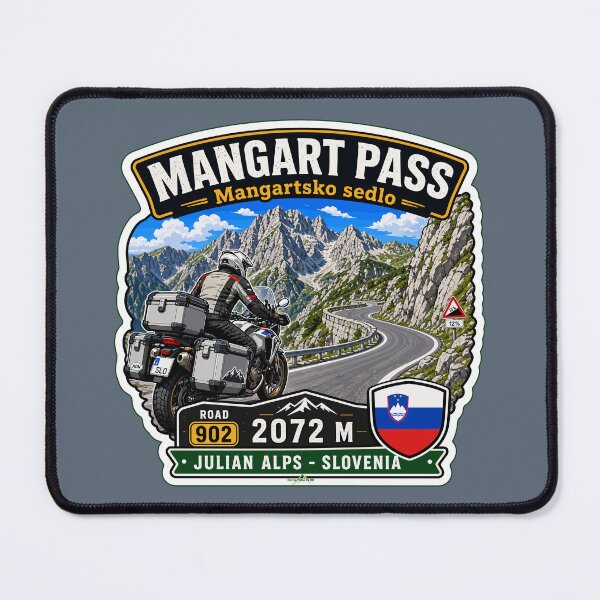 Item preview, Mangart Pass Julian Alps Slovenia Motorcycle Sticker TShirt 06 designed and sold by OuterShellUK.