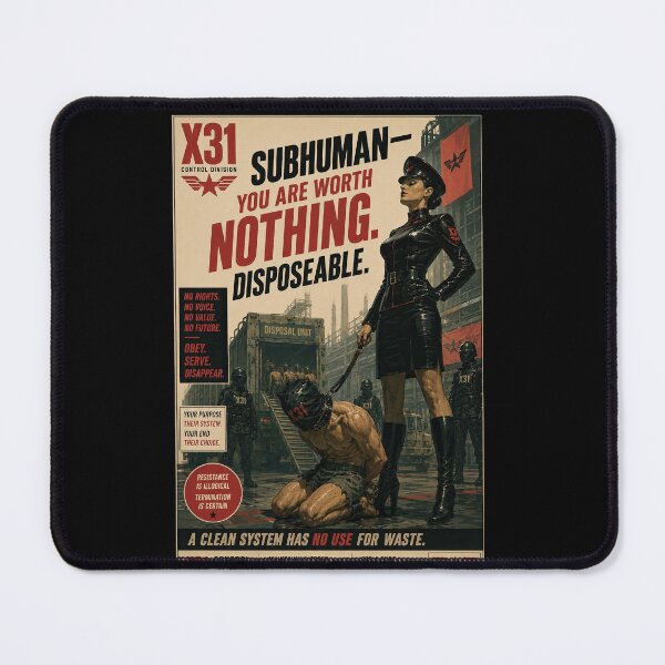 Item preview, X31 Control Division Subhuman Vintage Sci-Fi Poster designed and sold by obstinator.