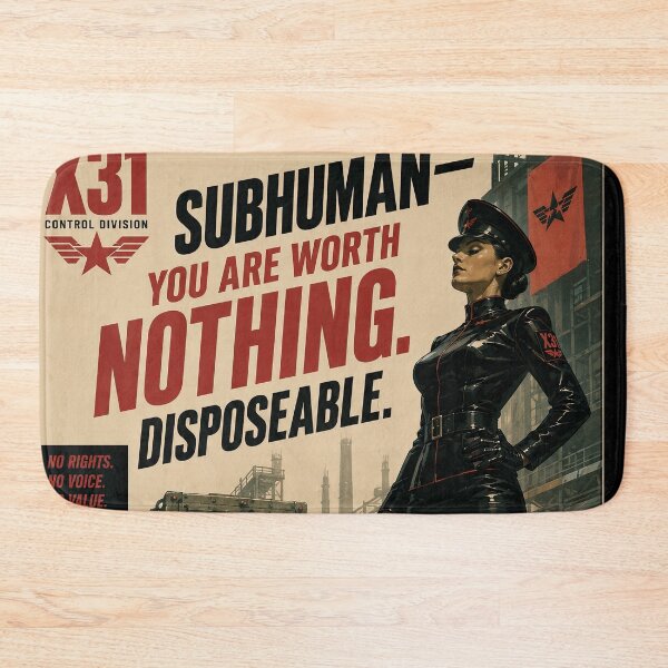 Item preview, X31 Control Division Subhuman Vintage Sci-Fi Poster designed and sold by obstinator.