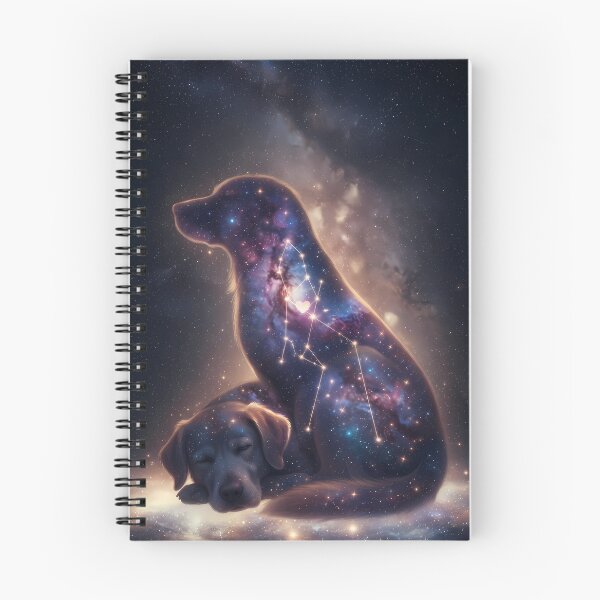Item preview, Cosmic Pet Constellations: The Loyal Star & Nebula Dream over the Milky Way | Fantasy Pet Art Print designed and sold by SOOstudio73.