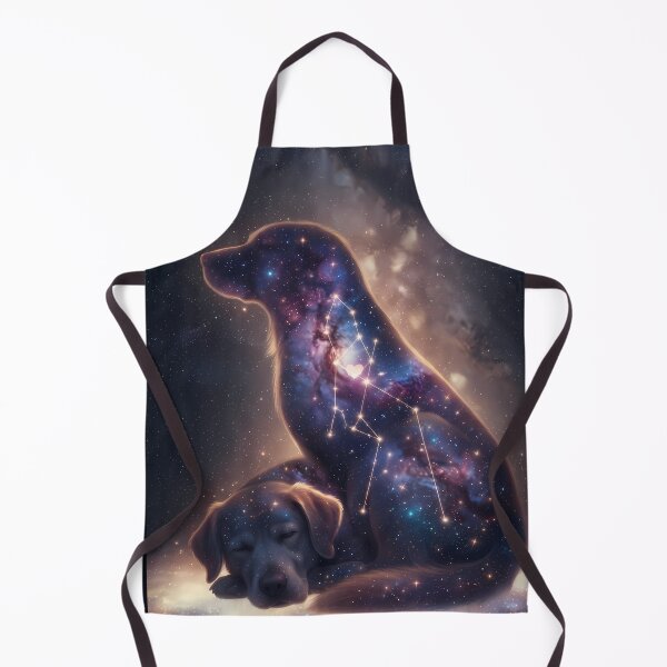 Item preview, Cosmic Pet Constellations: The Loyal Star & Nebula Dream over the Milky Way | Fantasy Pet Art Print designed and sold by SOOstudio73.