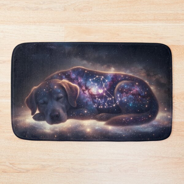 Item preview, Cosmic Pet Constellations: The Loyal Star & Nebula Dream over the Milky Way | Fantasy Pet Art Print designed and sold by SOOstudio73.