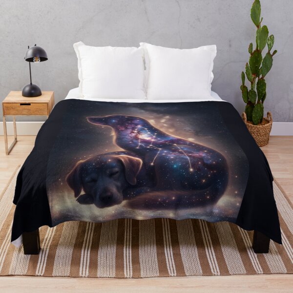 Item preview, Cosmic Pet Constellations: The Loyal Star & Nebula Dream over the Milky Way | Fantasy Pet Art Print designed and sold by SOOstudio73.