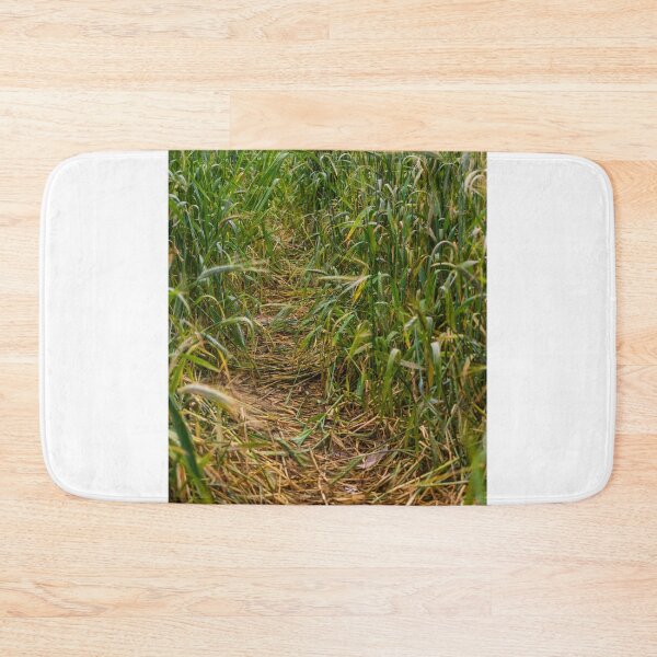 Item preview, Narrow Path Through Tall Green Wheat Field Trail In Peaceful Rural Countryside designed and sold by Nmallia.