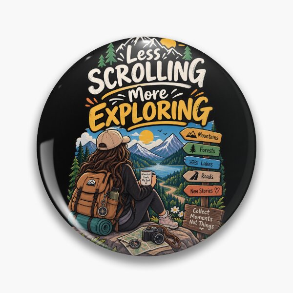 Item preview, Less Scrolling More Exploring Travel Adventure designed and sold by DESPOT07.