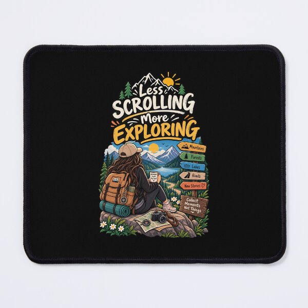 Item preview, Less Scrolling More Exploring Travel Adventure designed and sold by DESPOT07.