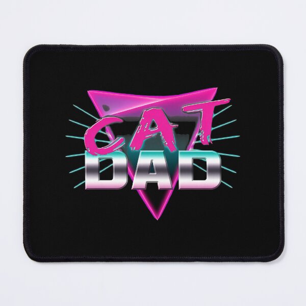 Item preview, Retro Neon Cat Dad Synthwave Design designed and sold by OlyvieArt.
