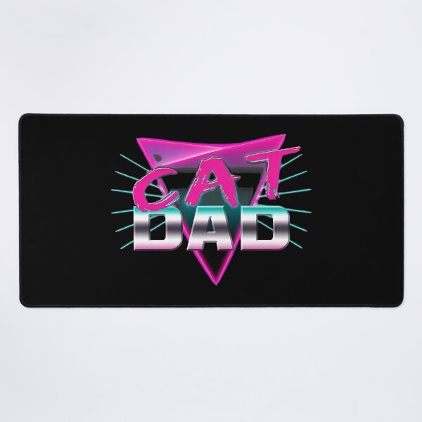 Item preview, Retro Neon Cat Dad Synthwave Design designed and sold by OlyvieArt.
