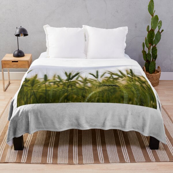 Item preview, Green Wheat Field Close-Up With Ripening Ears in Summer Rural Agriculture Landscape designed and sold by Nmallia.