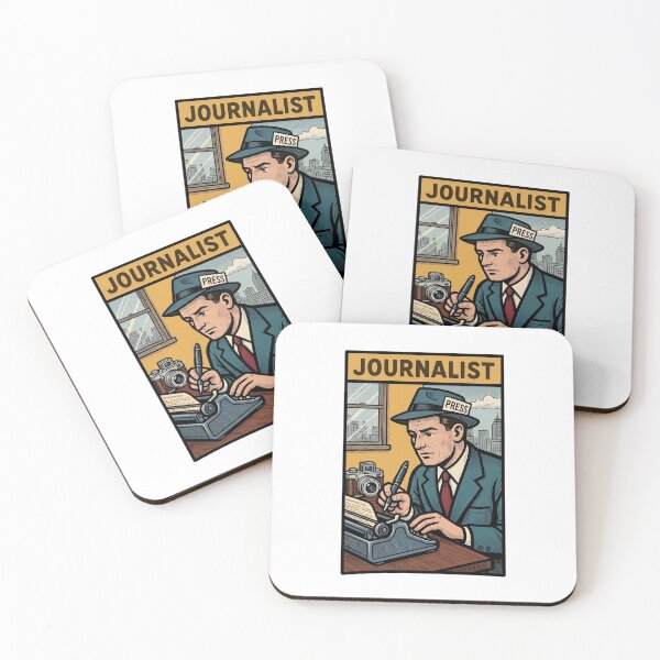 Item preview, Classic Retro Journalist Pop Art Illustration designed and sold by Shopeon Designs.